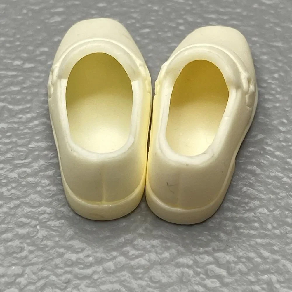 Vintage 1960s Ken Barbie Squishy Loafers Shoes Mod Era Korea Cream 1449 1431